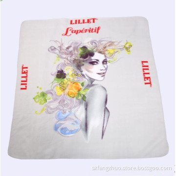 germany style promotion colorful women character print plush fleece blanket